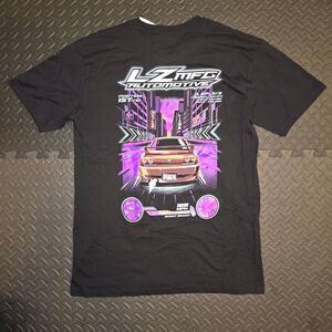 Men's LZMFG Black Purple Graphic Short Sleeve Tee L